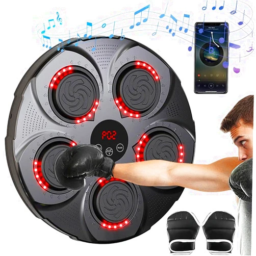 Diaund Music Punching Machine for Adults, 2024 Music Boxing Machine with Gloves, Boxing Machine Wall Mounted Music, Boxing Music Workout Machine, Electronic Boxing Training Machine for Home, Indoor and Gym