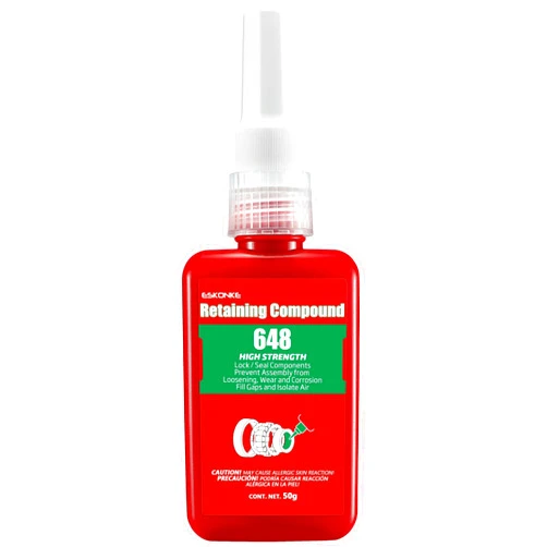 ESKONKE Retaining Compound Green 648 Sleeve Retainer High Strength Cylindrical Metal Components Assemblies Locking and Sealing Anaerobic Glue Prevent Loosening Abrasion 1.69 Oz/50 ml (648)