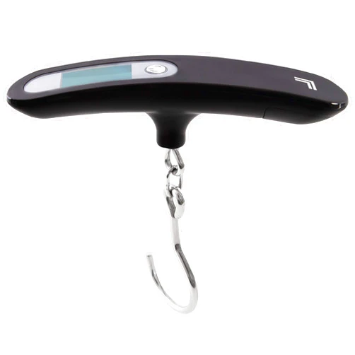 MerchSource SHARPER IMAGE Digital Hanging Luggage Scale, Best Portable Compact Hand Scale for Travel, Weigh Your Suitcase or Carry-on Anywhere, Measure Baggage Weight up to 110 lb / 50 kg, with Auto Off Feature