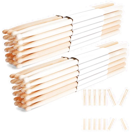 Lukmaa 24 Pairs 5B Drum Sticks Triangular Wood Tip Long Maple Drumsticks Classic Drumsticks Musical Instrument Percussion Accessories for Adults Kids