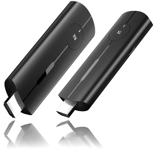 OSDTKRU Wireless HDMI Transmitter and Receiver, Plug & Play Portable Wireless HDMI Extender Kit for Streaming Video and Audio to HDTV/Projector/Monitor from Laptop/PC/TV Box., Black