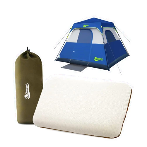 Beyondhome Portable Pillow for Camping Instant Cabin Tent, 4 Person Camping Tent Setup in 60 Seconds with Rainfly Navy Blue