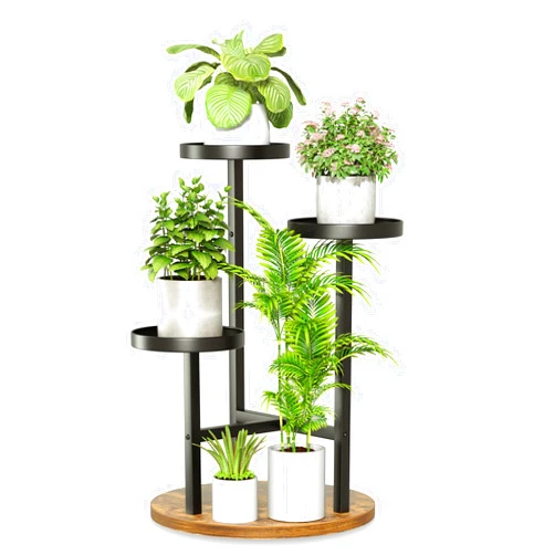 NQW 3 Tier Plant Stand Indoor Tall Plant Shelf, Corner Plant Table for Multiple Plants, Tiered Flower Stand for Patio Balcony Porch Garden Living Room House