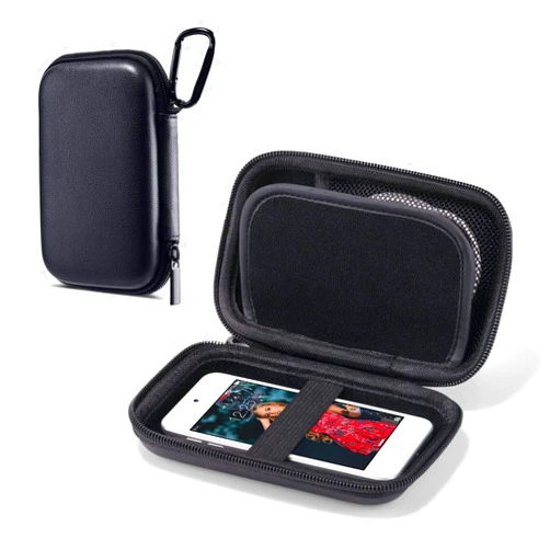 ULAK MP3 MP4 Player Case Bag Compatible with iPod Touch 7th/6th/5th Generation/Soulcker/Sandisk MP3 Player/G.G.Martinsen/Sony NW-A45 Fit for Earphones, USB Cable, Memory Cards, Black