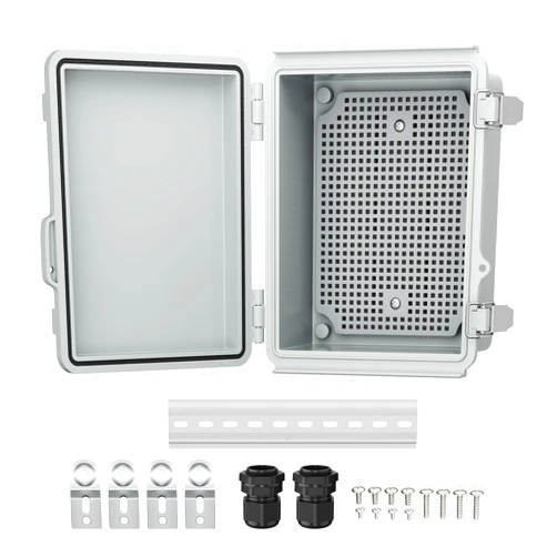 Joinfworld Outdoor Electrical Box Waterproof Junction Box Plastic Outdoor Weatherproof Electrical Enclosure Box Outside 8.7x6.7x4.3