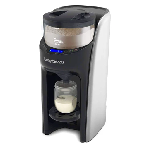 Baby Brezza New and Improved Baby Brezza Formula Pro Advanced Formula Dispenser Machine - Automatically Mix a Warm Formula Bottle Instantly - Easily Make Bottle with Automatic Powder Blending, Brushed Silver Advanced, Silver