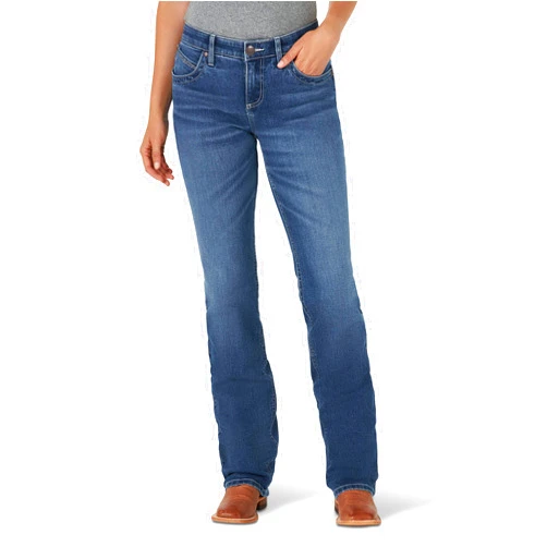 Wrangler Women's Q-Baby Mid Rise Boot Cut Ultimate Riding Jean