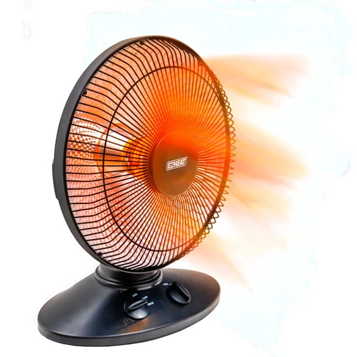 EZ-HEAT 1,000-Watt Indoor Parabolic Dish Space Heater with 70-degree Wide Oscillation and Dual Heat Settings, Adjustable Tilt, Tip Over Switch & Overheat Protection Sensor, MT-BFGD-8C