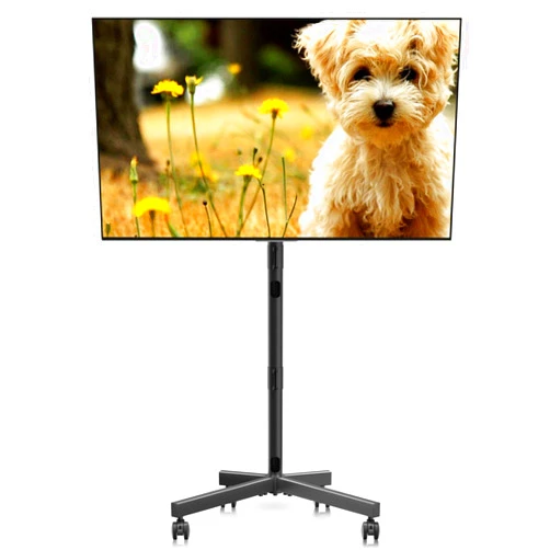 XINLEI Mobile TV Stand with Wheels for Most 21-60 Inch Flat/Curved Screens TVs, Height Adjustable Rolling TV Cart, up to 77 lbs, Max VESA 400x400, ML55SE