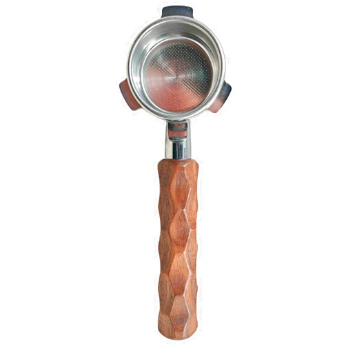 GEMINIGAMER2 Gemini 54mm Bottomless Portafilter Walnut Handle & Naked Double Shot Filter Basket for Espresso Lovers - Perfect Fit for Breville Barista Express, Pro, Touch, Bambino, Infuser, Duo Temp Pro