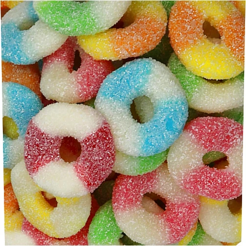 Smarty Stop Mini Sour Gummy Rings Candy GummiRoos (2 Pound (Pack of 1), Assorted)