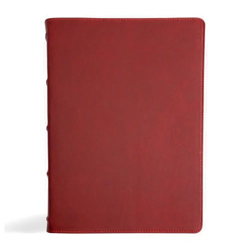 CSB Bibles by Holman CSB Verse-by-Verse Reference Bible, Holman Handcrafted Collection, Premium Marbled Burgundy Calfskin, Black Letter, Presentation Page, Cross-References, Full-Color Maps, Easy-to-Read Bible Serif Type