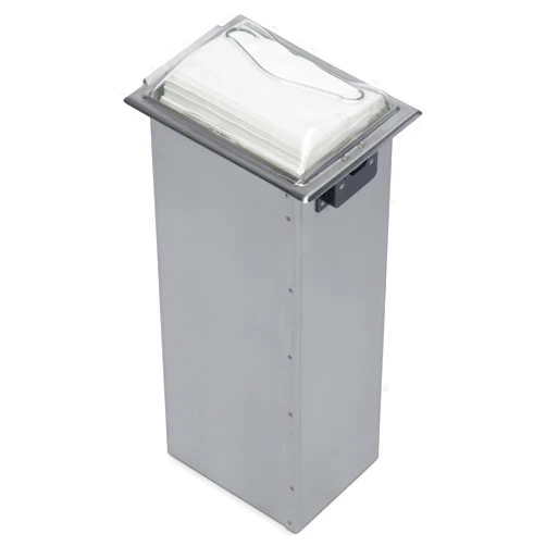 San Jamar H2005 Stainless Steel in-Counter Fullfold Control Napkin Dispenser, 750 Plus Capacity, 7
