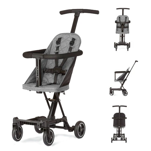 Dream On Me Lightweight And Compact Coast Rider Stroller With One Hand Easy Fold, Adjustable Handles And Soft Ride Wheels, Grey