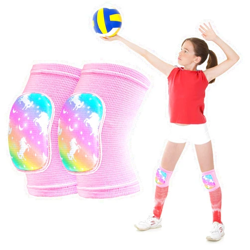 AuSletie Kids Knee Pad Volleyball Knee Pads, Soft Breathable Knee Pads for Girls Kids Knees Protective, Knee Pads for Volleyball Yoga Basketball Football Dance Yoga Wrestling Running Cycling