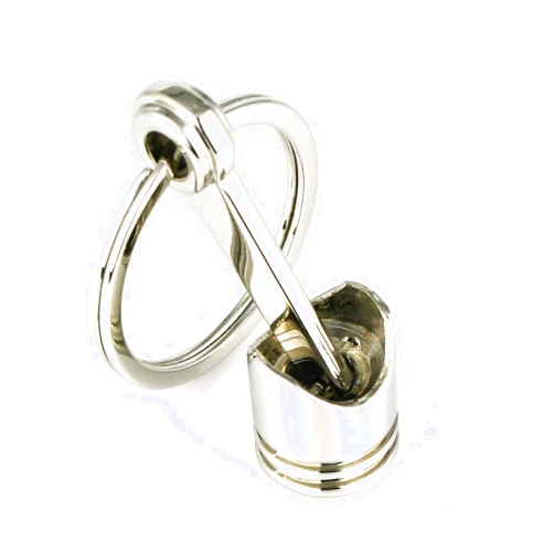 Maycom Creative Polished Silver Engine Piston Keychain Key Chain Ring Keyring Keyfob 86076