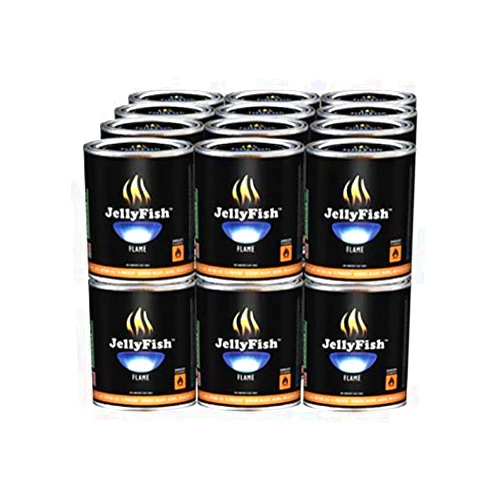 JellyFish Flame Real JellyFish Flame Premium Gel Fuel 24 Cans Indoor or Outdoor Made in USA 13oz