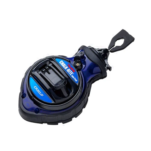 Tajima Chalk Line - Chalk-Rite Jam Free Chalk Box with Ultra Thin 0.5mm Snap Line & Five Gear Quick Retrieval - CR302JF