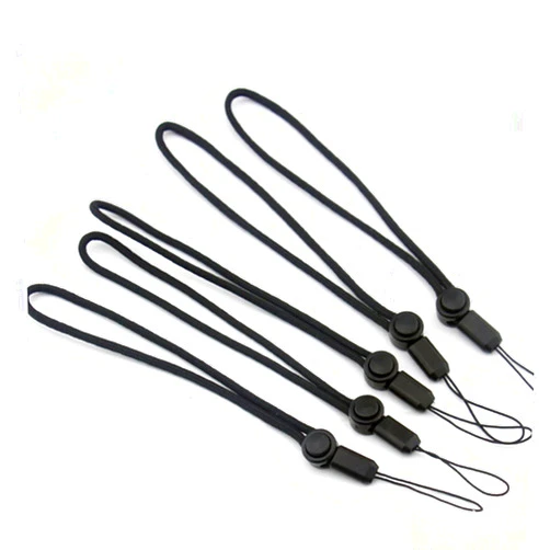 YOUOWO 5 Pack Nylon Lanyards for USB Flash Drive Cell Phone Key ipod Mp3 mp4 ID card badge and other Small Electronic Devices Phone Charms (Black)