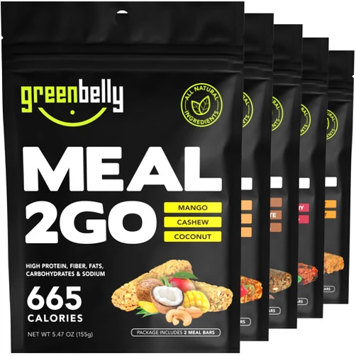 Greenbelly Backpacking Meals | All Natural Hiking Meal Bars | 650 Calories & High Protein | Variety, 5 Count