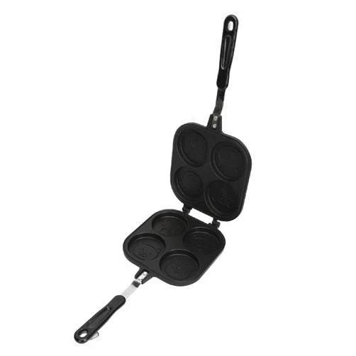 Yosoo Health Gear Double Side Pancake Pan 4 Cups Pancake Maker Pan, Sturdy Aluminum Alloy Omelet Pan Nonstick Double Sided Animal Pattern Pancake Pan for Eggs French Toast Omelette Crepes