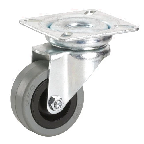 Dörner + Helmer 770100 °C Swivel Castor with Mounting Plate, 50 x 20 mm/Plate 42 x 42 mm, Without Determination