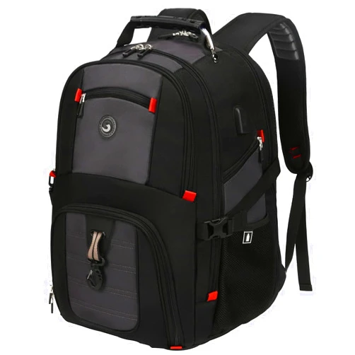 SHRRADOO Extra Large 50L Travel Laptop Backpack with USB Charging Port, College High School Backpack Airline Approved Business Work Bag Fits 17 Inch Computer for Men Women
