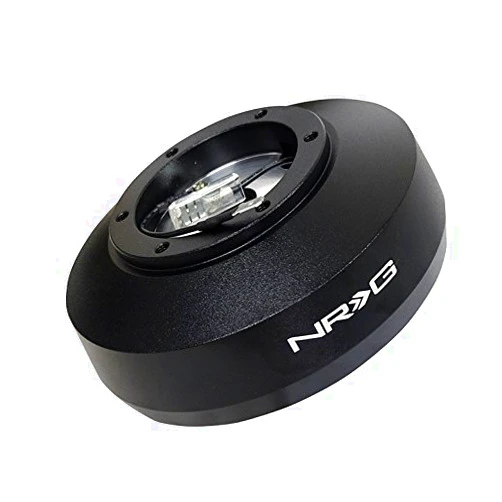 NRG Innovations NRG-SRK-161H Steering Wheel Quick Release Short Hub Adapter 6 X 70mm Bolt Pattern, Retain Horn & Turn Signals, Black Body
