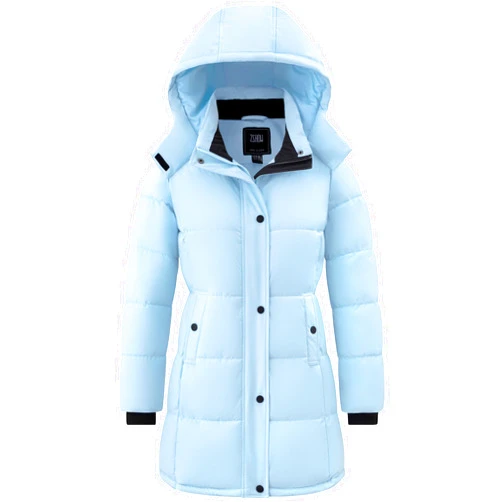 ZSHOW Women's Long Quilted Winter Coat Waterproof Warm Puffer Jacket Parka with Detachable Hood