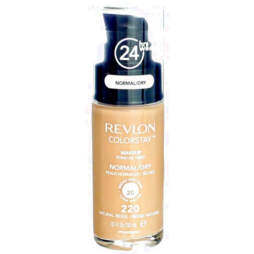 Revlon ColorStay for Normal/Dry Skin Makeup, Natural Beige [220] 1 oz (Pack of 2)