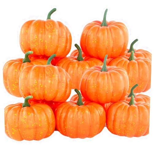 ShellKingdom Artificial Mini Pumpkin for Decoration, Fall Pumpkin for Home/Wedding Thanksgiving/Halloween/Party Decoration 12 PCS (Orange)