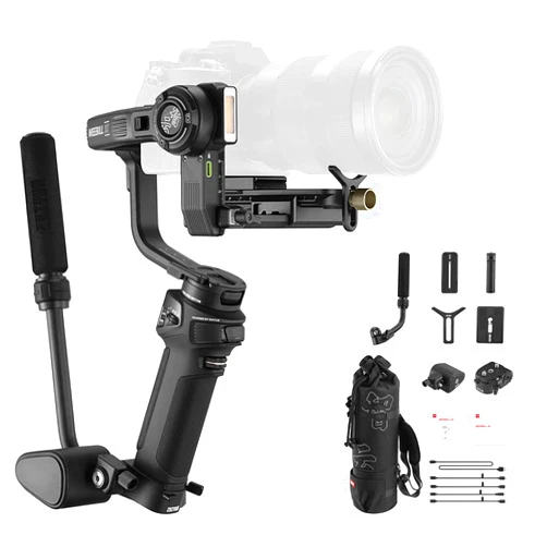 Zhiyun Weebill 3S Combo 3-Axis Gimbal Stabilizer for DSLR and Mirrorless Camera Compatible with Sony Nikon Canon Panasonic LUMIX Extendable Sling Grip Integrated Fill Light PD Fast Charge