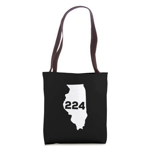 224 Illinois Gifts 224 Area Code Illinois Tote Bag