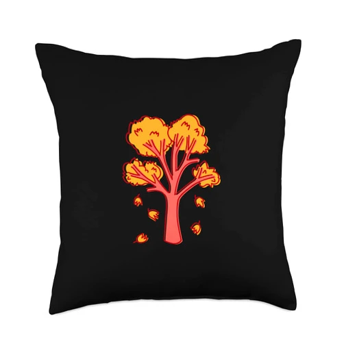 Bäume Wald, Natur Geschenke, lustige Sprüche Minimalistic, Tranquility, Hiker Design Nature Gift Throw Pillow, 18x18, Multicolor