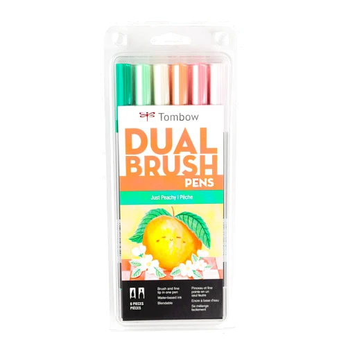 Tombow Dual Brush Pen Set, Just Peachy 6