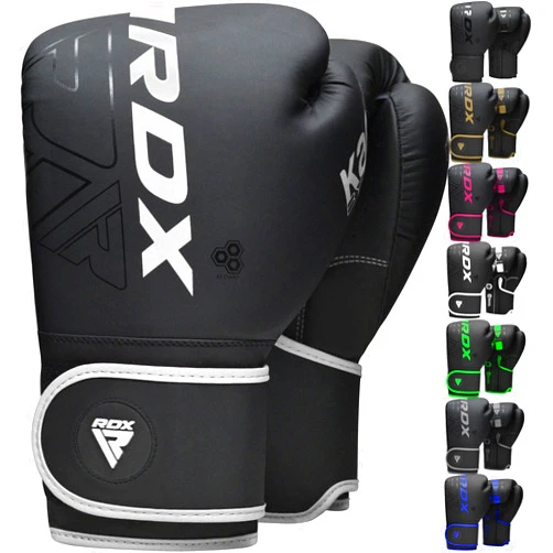 RDX Kids Boxing Gloves Sparring and Muay Thai Maya Hide Leather, Kara Patent Pending Junior Training Mitt for Kickboxing, Punching Bag, Focus Pads, MMA, Thai Pad, Double End Ball Punching Gloves