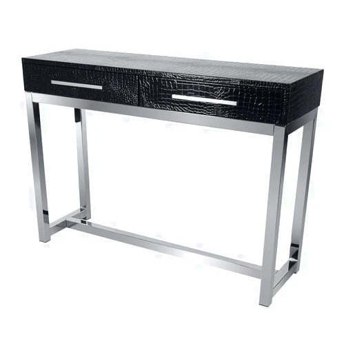 MYCO Furniture Inc MYCO Furniture 43.25 in. Sofa Table in Chrome and Black