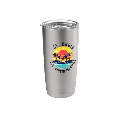 St. Croix USVI US Virgin Island Reminder St. Croix usvi US Virgin Island Souvenir Vacation Reminder Stainless Steel Insulated Tumbler