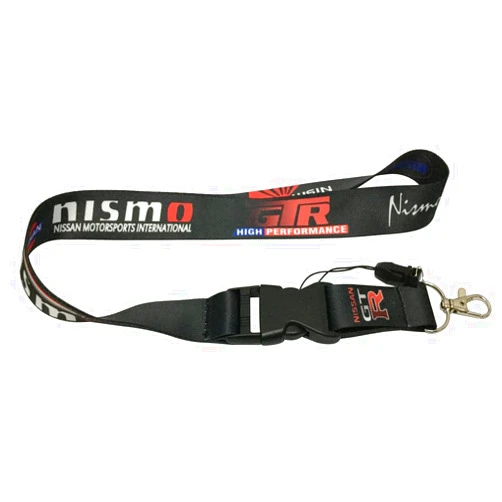 Coloryard 1pcs Black Color USA Ship New Quick Release Neck Strap Lanyard Keychain Keyring Car Keys House Keys ID Badges Card for Nismo Design