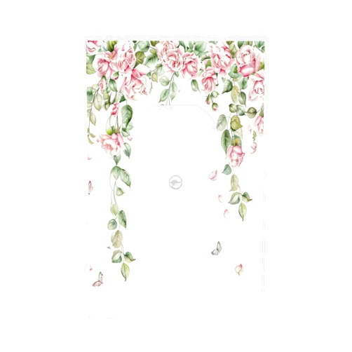 UTZQTJB Pink Rose Flower Watercolor Floral Duplex Outlet Covers Light Switch Covers Decorative Leaves Butterfly Switchplate Electrical Faceplate for Rustic Bathroom Kitchen Bedroom Decor 5