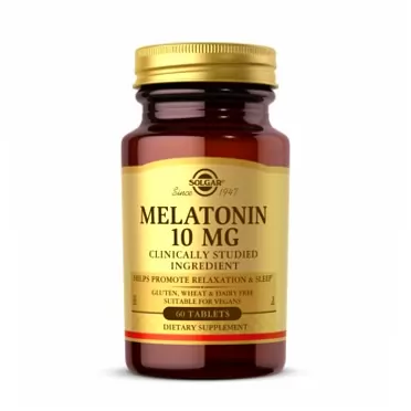 Solgar Melatonin 10mg, 60 Tablets - High-Dosage - Helps Promote Relaxation & Sleep - Clinically-Studied Melatonin - Supports Natural Sleep Cycle - Vegan, Gluten Free, Dairy Free, Kosher - 60 Servings