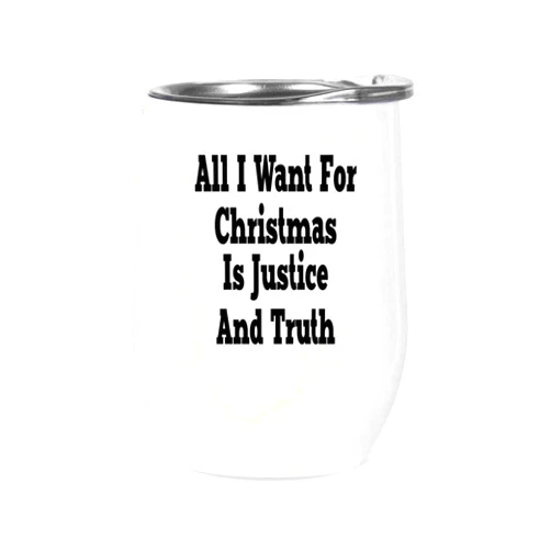 Handmade Novelty Gift Hilarious Christmas Gift for Political Prisoners - Men and Women - a Funny and Gray Multicolor for All 12 Oz White Stainless Steel Wine Tumbler