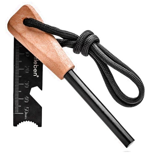 überleben Ferro Rod Fire Starter for Survival w/Fire Striker (Up to 20,000 Strikes) - Compact Fire Steel for Hiking, Emergency Kit - Waterproof Flint and Steel - Camping Ferrocerium Rod with Striker