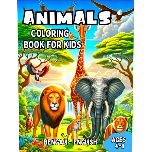 Laura R. Williams,Rima Das Bengali - English Animals Coloring Book for Kids Ages 4-8: Bilingual Coloring Book with English Translations | Color and Learn Bengali For Beginners | ... Books for Children (English-Bengali))