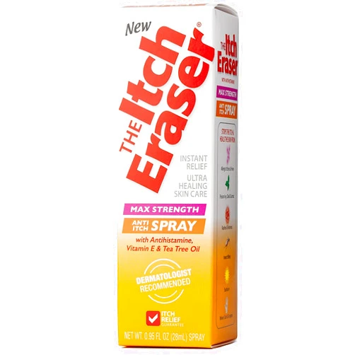 The Itch Eraser Max Strength Spray – Steroid-Free Anti-Itch Spray with Antihistamine for Fast Itch Relief