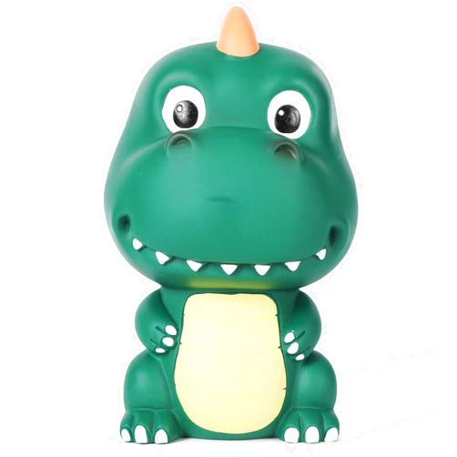 H&W Dinosaur Money Bank with Lovely Big Head, Shatterproof Tyrannosaurus Rex Piggy Bank, First Coin Bank, Best Christmas Birthday for Kids Boys Girls Home Decoration (Deep Green)
