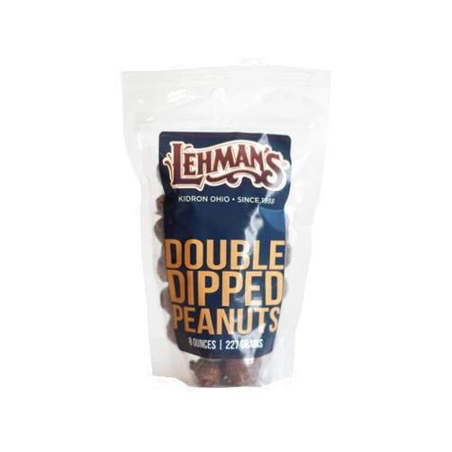 Lehman's Chocolate Covered Peanuts, Double Dipped Nuts in Milk Chocolate Candy, 8 oz Resealable Bag