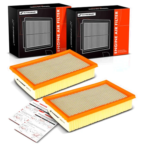 A-Premium 2-PC Engine Air Filter Compatible with Jaguar XF 2009-2015, XFR 2010-2015, XFR-S 2013-2015, XJ 2010-2019, XJ8 2004-2009, XJR 2004-2009/2014-2017, XJR575, S-Type, Super V8, Vanden Plas