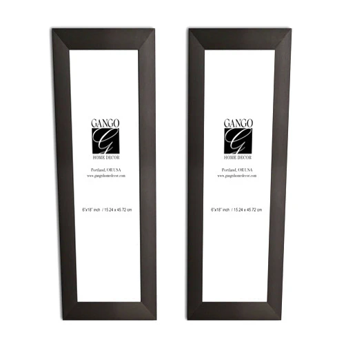 Gango Home Décor Two 6x18in Black Frame Set; Ready to Hang!