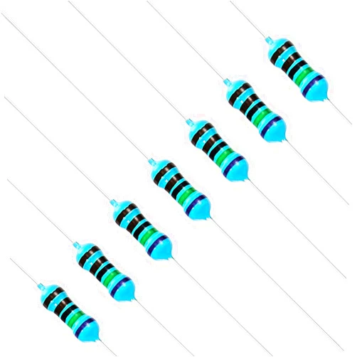 Chanzon 100pcs 1/4W (0.25W) 7.5K Ω ohm 7k5 Metal Film Fixed Resistor 0.01 ±1% Tolerance 7.5KR MF Through Hole Resistors Current Limiting Rohs Certificated